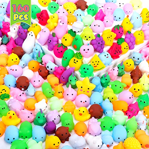 VESPRO 160PCS Squishies Squishy Toy 160pcs Party Favors for Kids Mochi Squishy Toy Kids Mini Kawaii squishies Mochi Stress Reliever Anxiety Toys from VSKIZ