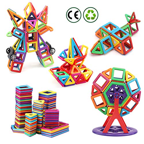 nicknack Mini Magnetic Blocks Toys Magnetic Tiles Building Blocks for Kids Baby and Toddler Gift Magnet Stacking Block Toys, 116pcs by nicknack
