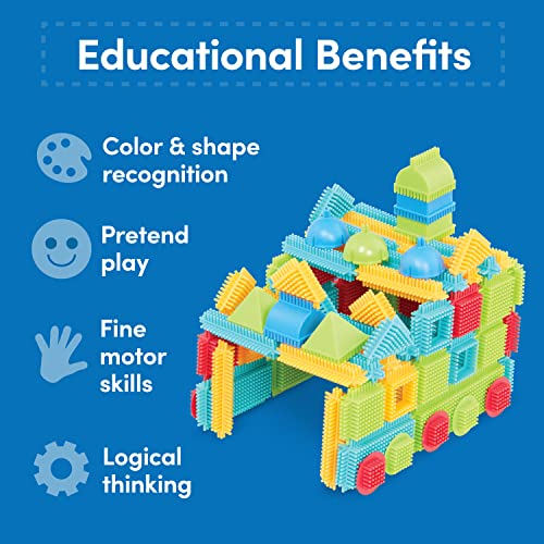 Bristle Blocks by Battat â The Official Bristle Blocks â 112Piece â STEM Creativity Building Toys Dexterity Fine Motricity â Bpa Free 2 Years + from Branford LTD