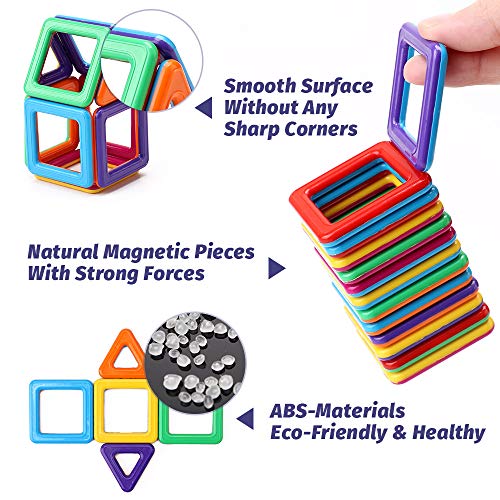nicknack Mini Magnetic Blocks Toys Magnetic Tiles Building Blocks for Kids Baby and Toddler Gift Magnet Stacking Block Toys, 116pcs by nicknack