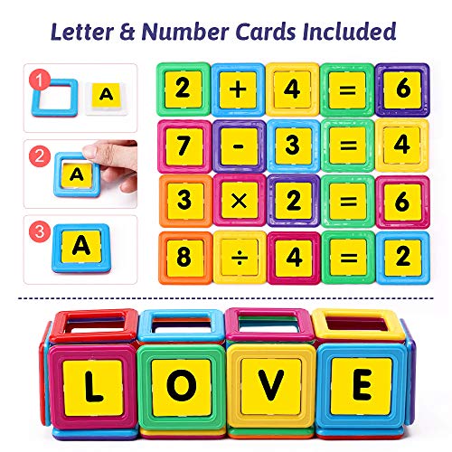 nicknack Mini Magnetic Blocks Toys Magnetic Tiles Building Blocks for Kids Baby and Toddler Gift Magnet Stacking Block Toys, 116pcs by nicknack