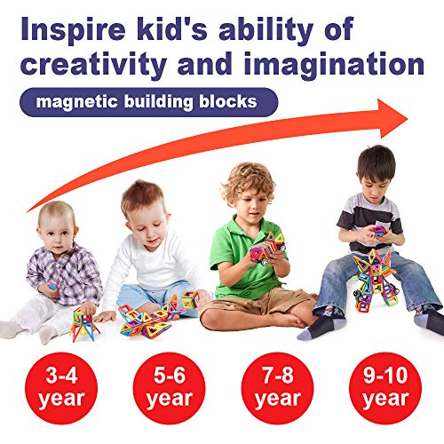 nicknack Mini Magnetic Blocks Toys Magnetic Tiles Building Blocks for Kids Baby and Toddler Gift Magnet Stacking Block Toys, 116pcs by nicknack