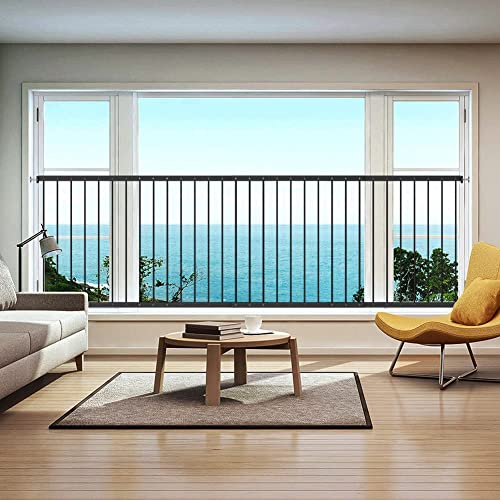 WAOWAO Window Safety Guards for Children Kids Child Toddler Pets Proof Extra Wide Black Tension Security Window Guard Gate for Home Fit 31.50"-86.62" (Black-4 Piece(86.61"-111.80"), Black) from WAOWAO