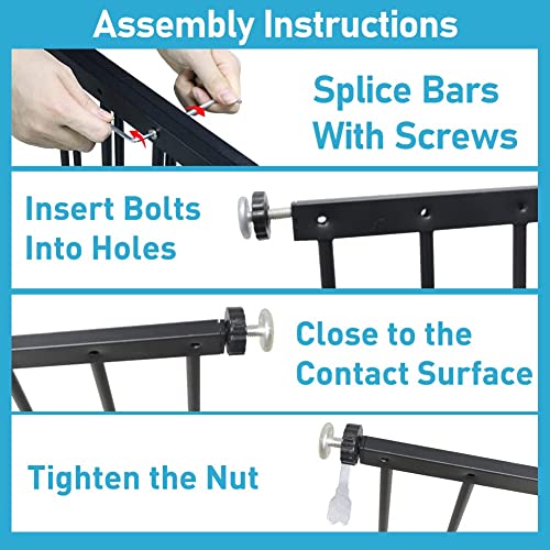 WAOWAO Window Safety Guards for Children Kids Child Toddler Pets Proof Extra Wide Black Tension Security Window Guard Gate for Home Fit 31.50"-86.62" (Black-4 Piece(86.61"-111.80"), Black) from WAOWAO