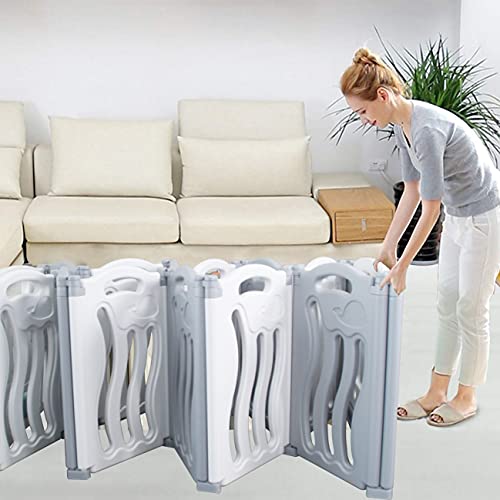 Foldable Baby playpen Baby Folding Play Pen Kids Activity Centre Safety Play Yard Home Indoor Outdoor New Pen with Drawing Boardï¼Geryï¼(White) by Gupamiga