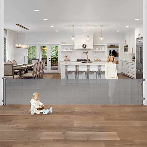 165 Inch Extra Wide Baby Gate Retractable Baby Gates Extra Wide Baby Gates for Large Openings Extra Long Baby Gate Indoor Extra Large Baby Gate Mesh Dog Gates for Doorways Pet Gate Outdoor Safety Gate from betertek