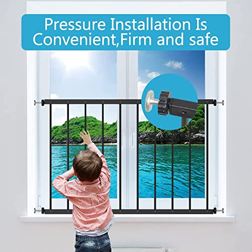 WAOWAO Window Safety Guards for Children Kids Child Toddler Pets Proof Extra Wide Black Tension Security Window Guard Gate for Home Fit 31.50"-86.62" (Black-4 Piece(86.61"-111.80"), Black) from WAOWAO