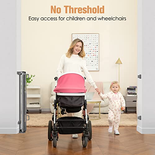 165 Inch Extra Wide Baby Gate Retractable Baby Gates Extra Wide Baby Gates for Large Openings Extra Long Baby Gate Indoor Extra Large Baby Gate Mesh Dog Gates for Doorways Pet Gate Outdoor Safety Gate from betertek