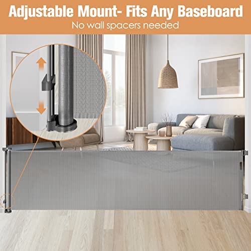 165 Inch Extra Wide Baby Gate Retractable Baby Gates Extra Wide Baby Gates for Large Openings Extra Long Baby Gate Indoor Extra Large Baby Gate Mesh Dog Gates for Doorways Pet Gate Outdoor Safety Gate from betertek