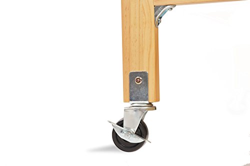 LA Baby Compact Non-Folding Wooden Window Crib with Safety Gate, Natural by LA Baby