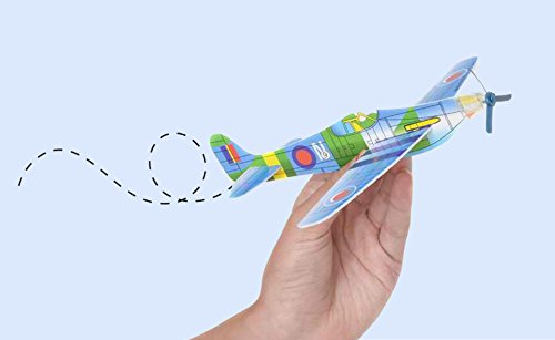 Big Mo's Toys 24 Pack 8 Inch Glider Planes - Birthday Party Favor Plane, Great Prize, Handout Glider, Flying Models, Two Dozen by Big Mo's Toys