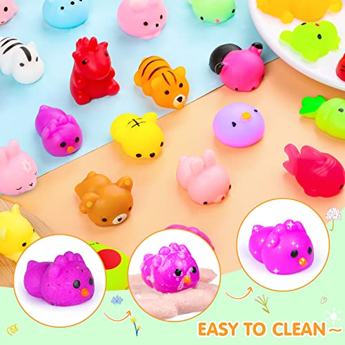 30 Pcs Mochi Squishy Toys Easter Egg Fillers Party Favors for Kids Easter Gifts Basket Stuffers Kawaii Mini Animal Squishies Stress Relief Toys Squeeze Toy Classroom Prize Reward for Boy Girl Random from SILVIA