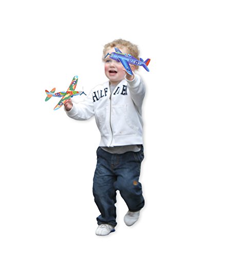 Big Mo's Toys 24 Pack 8 Inch Glider Planes - Birthday Party Favor Plane, Great Prize, Handout Glider, Flying Models, Two Dozen by Big Mo's Toys