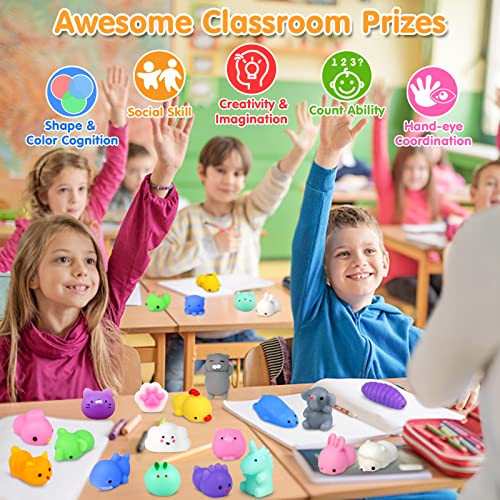 30 Pcs Mochi Squishy Toys Easter Egg Fillers Party Favors for Kids Easter Gifts Basket Stuffers Kawaii Mini Animal Squishies Stress Relief Toys Squeeze Toy Classroom Prize Reward for Boy Girl Random from SILVIA