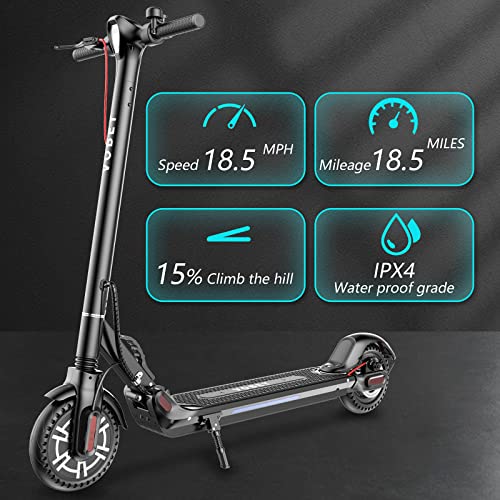 VOBET Adults Electric Scooter,350W Motor,8.5Inch Solid Tire,18.5 Miles 18.5 MPH Portable Folding Commuting Scooter for Adults with Front and Rear Shock Absorption System and APP by Wuyi Zeda Electronic Technology Co., Ltd.