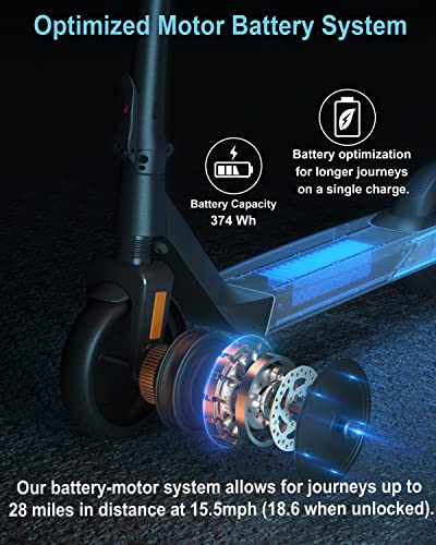 Mankeel Electric Scooter for Adults - 450W Motor 28 Miles Range 18.6 MPH - W.Capacity 264lbs Non-Pneumatic Solid 8.5" Tires - Kick Foldable E-Scooter - Bright Headlight & LED Display - Cruise Control from MANKEEL