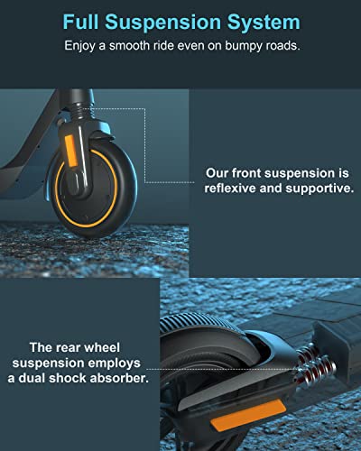 Mankeel Electric Scooter for Adults - 450W Motor 28 Miles Range 18.6 MPH - W.Capacity 264lbs Non-Pneumatic Solid 8.5" Tires - Kick Foldable E-Scooter - Bright Headlight & LED Display - Cruise Control from MANKEEL