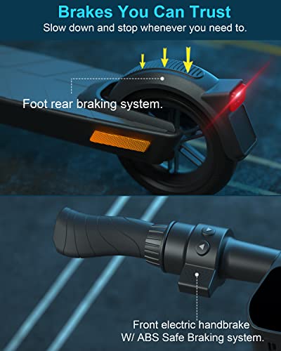 Mankeel Electric Scooter for Adults - 450W Motor 28 Miles Range 18.6 MPH - W.Capacity 264lbs Non-Pneumatic Solid 8.5" Tires - Kick Foldable E-Scooter - Bright Headlight & LED Display - Cruise Control from MANKEEL