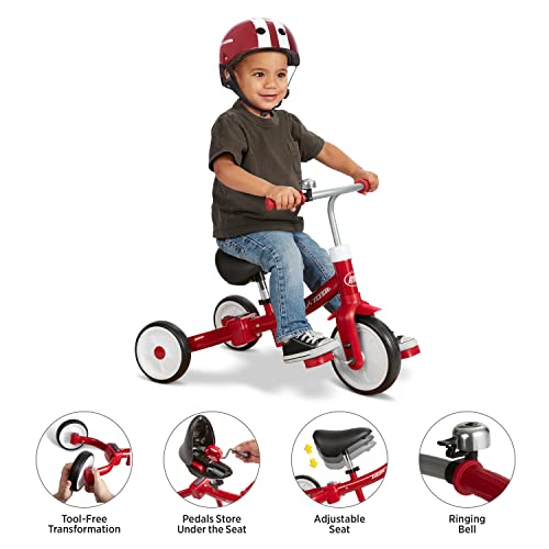 Radio Flyer Triple Play Trike, Toddler Tricycle, Balance Bike and Ride-On, Ages 1-3 by Radio Flyer