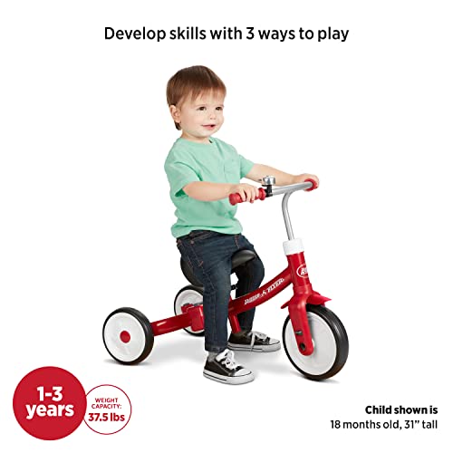 Radio Flyer Triple Play Trike, Toddler Tricycle, Balance Bike and Ride-On, Ages 1-3 by Radio Flyer