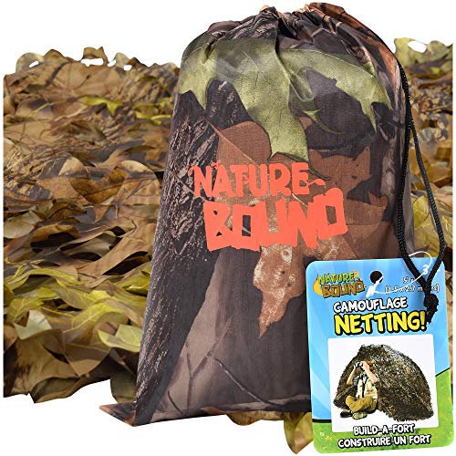 Nature Bound Camouflage Net for Kids, 9-Feet by 5-Feet, for Camping, Hiking, Indoor and Outdoor Play, Boys and Girls Ages 3+ by Thin Air Brands