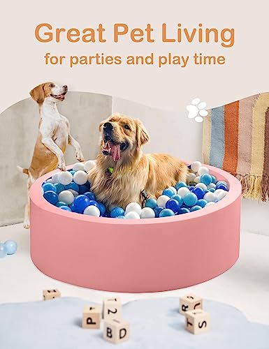 HOFISHÂ Foam BallÂ PitÂ forÂ ChildrenÂ Toddlers,BabyÂ PlaypenÂ BallÂ PoolÂ SoftÂ RoundÂ DesignedÂ EasyÂ toÂ CleanÂ orÂ Install,IdealÂ GiftÂ forÂ BabiesÂ InfantsÂ IndoorÂ andÂ OutdoorÂ Game- (BallsÂ NOTÂ Included) LightÂ Pink by HOFISH