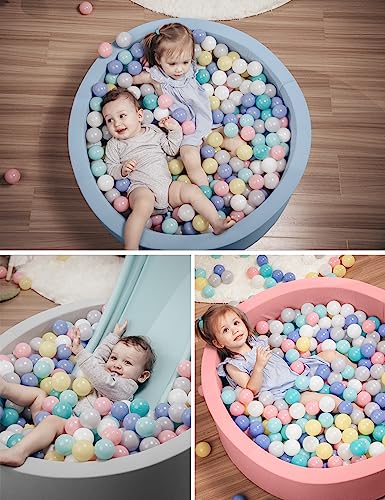 HOFISHÂ Foam BallÂ PitÂ forÂ ChildrenÂ Toddlers,BabyÂ PlaypenÂ BallÂ PoolÂ SoftÂ RoundÂ DesignedÂ EasyÂ toÂ CleanÂ orÂ Install,IdealÂ GiftÂ forÂ BabiesÂ InfantsÂ IndoorÂ andÂ OutdoorÂ Game- (BallsÂ NOTÂ Included) LightÂ Pink by HOFISH