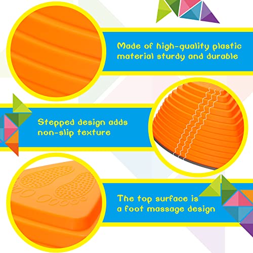 25 Pcs Stepping Stones Non Slip Balance River Stones Toys Indoor and Outdoor Balance Blocks Exercise Coordination and Stability for Toddler Outdoor Play Equipment from Sotiff