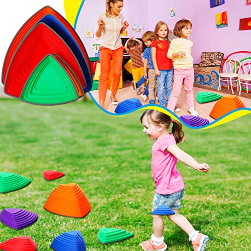 25 Pcs Stepping Stones Non Slip Balance River Stones Toys Indoor and Outdoor Balance Blocks Exercise Coordination and Stability for Toddler Outdoor Play Equipment from Sotiff