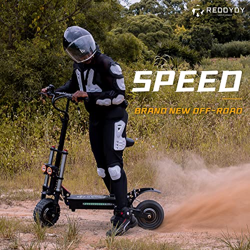 REDDYDY Electric Scooter, Max Speed 60MPH,Total Power 6000W, 75mile Long Range Battery, 60V Dual Drive, 11-inch Wheels, Portable Foldable, Off Road Adult Electric Scooter (60V38AH 70-75 Mile Range) from 