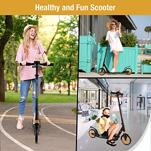 Kick Scooter for Kids 6-12 Years and Up, Folding Scooter for Teens/Adult with 4 Adjustment Levels, Big 8" Wheels Scooters with Anti-Shock Suspension and Carry Strap,Adult Scooter up to 220lbs from RLAIRN