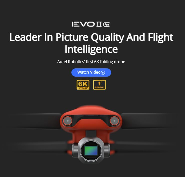Autel Robotics EVO II 8K Drone Camera, Portable Folding Aircraft with Remote Controller, Captures Incredibly Smooth 8K Ultra HD Video and 48MP Photos by Autel Robotics