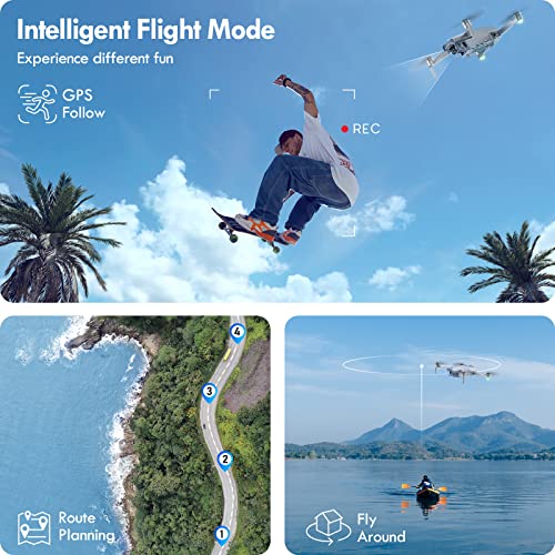 Veeniix V11MINI Drones with Camera for Adults 4K Under 249g, 2 Batteries 60 Min Flight Time, GPS Auto Return, Follow Me, Circle fly, Waypoints, Easy Foldable Beginner Quadcopter with Brushless Motor by Veeniix