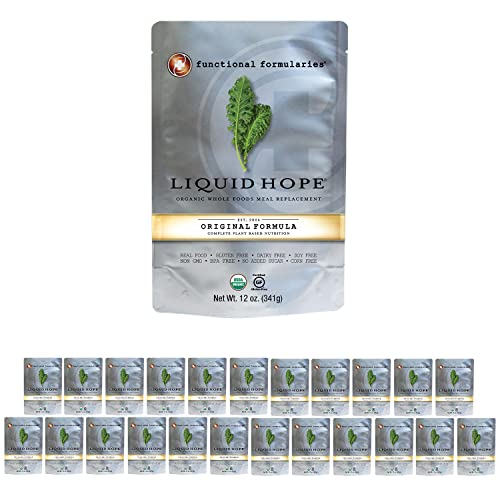 Functional Formularies Liquid Hope Organic Tube Feeding Formula And Nutritional Meal Replacement Supplement, 12 Oz Pouch, Pack of 24 by Nutritional Medicinals, LLC