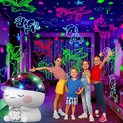 Unicorns Gifts for Girls,Girls Toys 8-10 Years Old,Girls Unicorn Toys Age 6-8.Cute Unicorn Night Light Projector for Girl Age 2-8.Unicorn Decorations for Birthday Christmas Holiday Party Girls Bedroom from Yachance