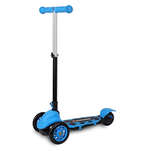 Kick Scooter for Toddlers 3 Wheel Scooter for Kids Ages 3-6 Boys & Girls Scooter, Mini Scooter for Children, Extra Wide Deck (Blue) from Starktoy