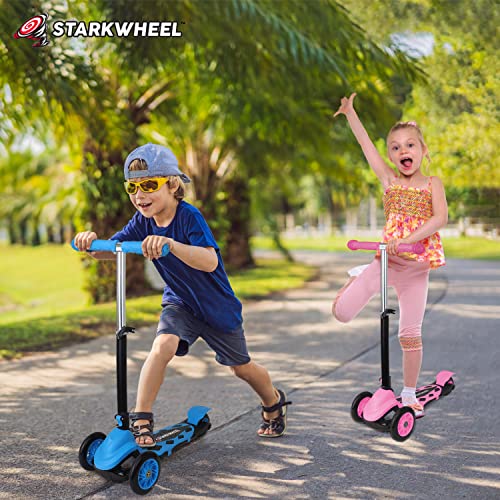Kick Scooter for Toddlers 3 Wheel Scooter for Kids Ages 3-6 Boys & Girls Scooter, Mini Scooter for Children, Extra Wide Deck (Blue) from Starktoy