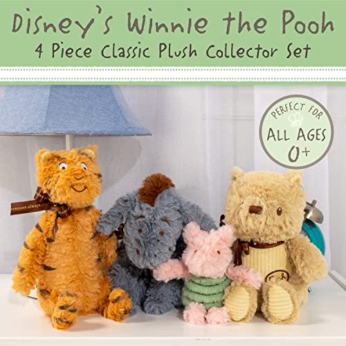 KIDS PREFERRED Disney Baby Classic Winnie The Pooh and Friends 4 Piece Plush Collector Set Stuffed Animals from Kids Preferred