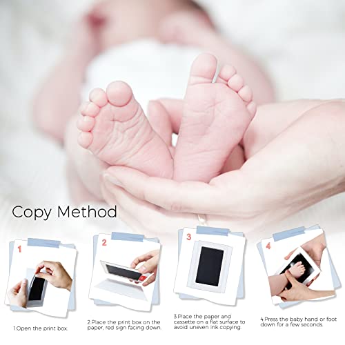 KOIKEY Baby Handprint Footprint Keepsake Gifts - Ultrasound and Newborn Picture White Nursery Decor Wood Frame Kit with No-Clean Print Pad for Baby Shower or New Parents Gift by KOIKEY