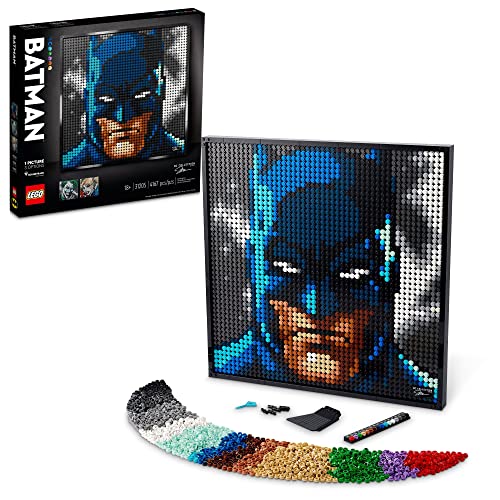 LEGO Art Jim Lee Batman Collection 31205 Canvas Wall Decor with The Joker or Harley Quinn, Crafts Xmas Gift Idea for Him, Her, Men, Women, DIY Poster, Big Set for Adults, by LEGO
