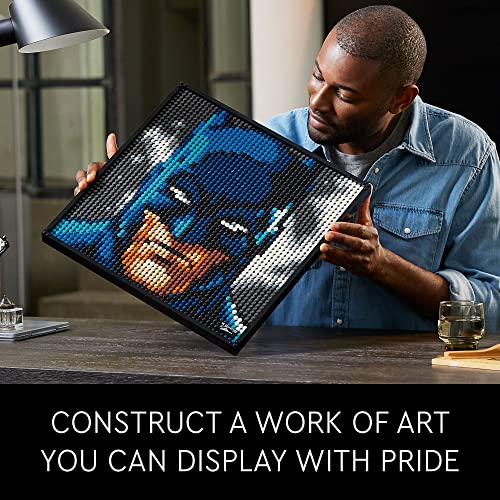 LEGO Art Jim Lee Batman Collection 31205 Canvas Wall Decor with The Joker or Harley Quinn, Crafts Xmas Gift Idea for Him, Her, Men, Women, DIY Poster, Big Set for Adults, by LEGO