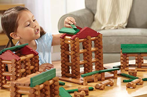 LINCOLN LOGS-Collector's Edition Village-327 Pieces-Real Wood Logs-Ages 3+ - Best Retro Building Gift Set for Boys/Girls-Creative Construction EngineeringâTop Blocks Game Kit - Preschool Education Toy from K'NEX