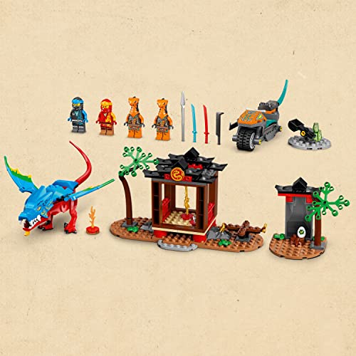 LEGO NINJAGO Ninja Dragon Temple Set 71759 with Toy Motorcycle, Kai, NYA and Snake Warrior Minifigures, Gift for Kids 4 Plus Years Old from LEGO