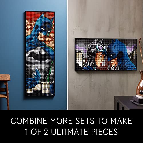 LEGO Art Jim Lee Batman Collection 31205 Canvas Wall Decor with The Joker or Harley Quinn, Crafts Xmas Gift Idea for Him, Her, Men, Women, DIY Poster, Big Set for Adults, by LEGO