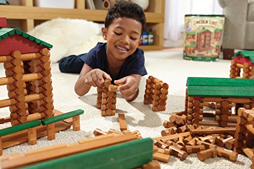 LINCOLN LOGS-Collector's Edition Village-327 Pieces-Real Wood Logs-Ages 3+ - Best Retro Building Gift Set for Boys/Girls-Creative Construction EngineeringâTop Blocks Game Kit - Preschool Education Toy from K'NEX