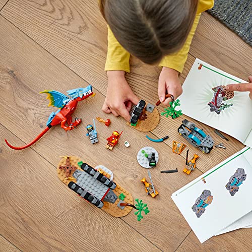 LEGO NINJAGO Ninja Dragon Temple Set 71759 with Toy Motorcycle, Kai, NYA and Snake Warrior Minifigures, Gift for Kids 4 Plus Years Old from LEGO