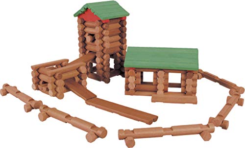 LINCOLN LOGS-Collector's Edition Village-327 Pieces-Real Wood Logs-Ages 3+ - Best Retro Building Gift Set for Boys/Girls-Creative Construction EngineeringâTop Blocks Game Kit - Preschool Education Toy from K'NEX