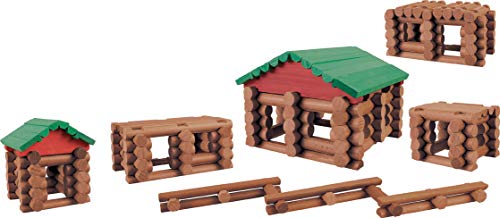 LINCOLN LOGS-Collector's Edition Village-327 Pieces-Real Wood Logs-Ages 3+ - Best Retro Building Gift Set for Boys/Girls-Creative Construction EngineeringâTop Blocks Game Kit - Preschool Education Toy from K'NEX