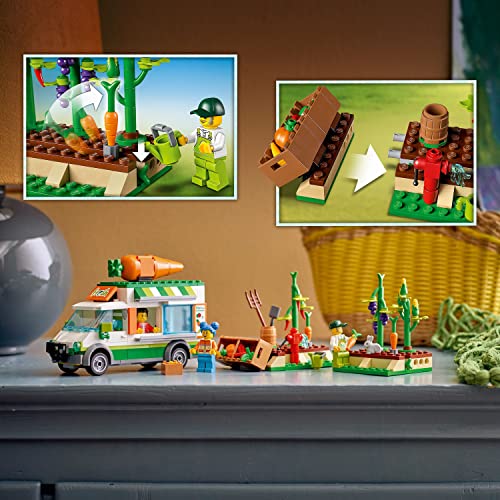 LEGO City Farmers Market Van 60345 Building Toy Set for Kids, Boys, and Girls Ages 5+ Mobile Farm Shop Playset with 3 Minifigures (310 Pieces) by LEGO