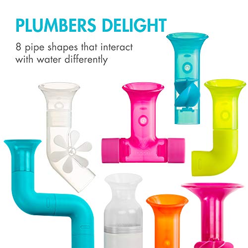 Boon BUNDLE Building Toddler Bath Tub Toy with Pipes, Cogs and Tubes for Kids Aged 12 Months and Up, Multicolor (Pack of 13) by RCBB9